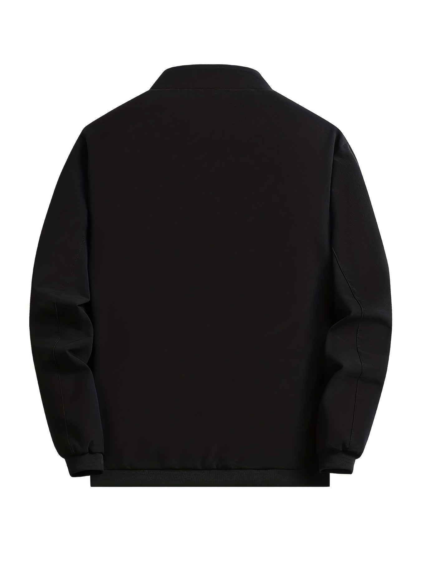 Men's Casual Zipper Pockets Stand Collar Jacket Coat