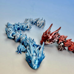 Dual Gradient Poseable Dragon Statue 14 Collectible Fantasy Art Figure