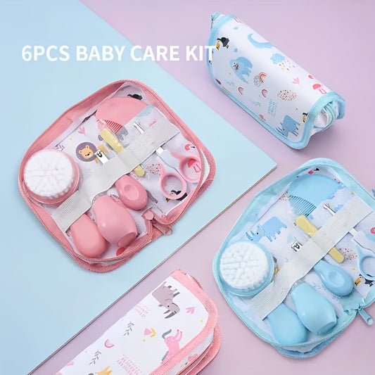 6pcs Baby Care Kit Set with Travel Bag Portable Newborn Grooming Kit