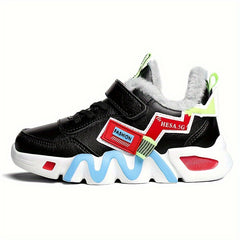 Boys Snow Boots with Plush Lining Non Slip Casual Thermal Sneakers