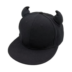 Devil Horn Decoration Baseball Hat Lightweight Adjustable Sports Cap