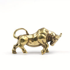 Bull Pendant for Good Luck Desk Ornament Hand Toy DIY Key Chain Pendant
