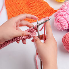 11 Pairs Stainless Steel Knitting Needles Set for Beginners