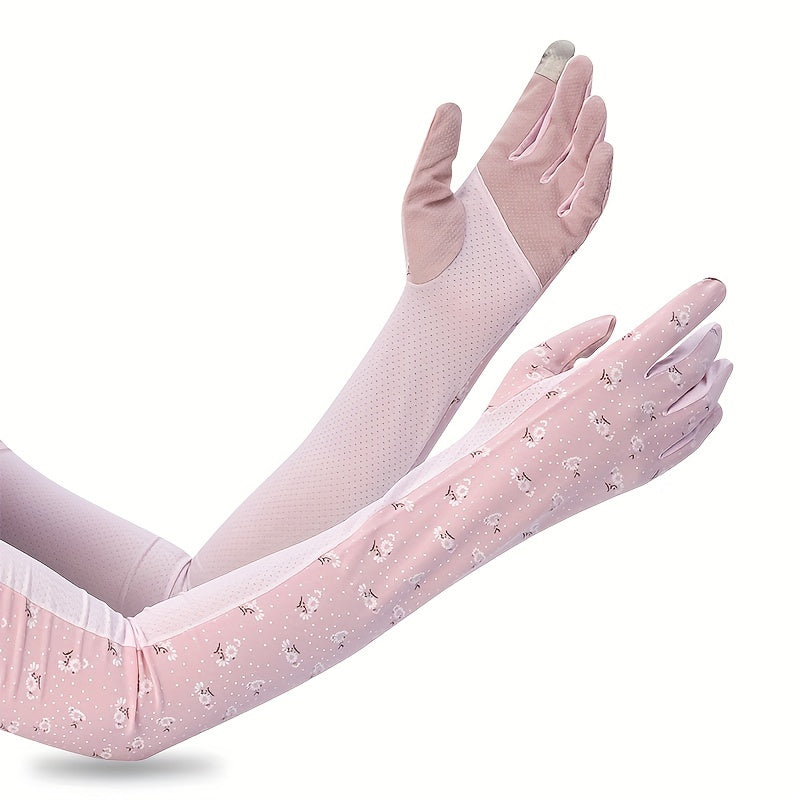 Women's Sunscreen Gloves UV Protection Long Sleeves Touch Screen Breathable