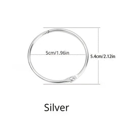 10pcs Metal Round Shower Curtain Hook Ring Extra Thick Bathroom Hook