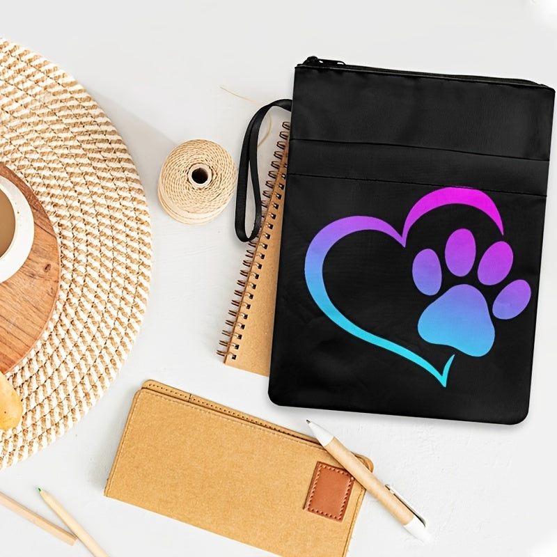 Dog Paw Book Cover Book Sleeve Canvas Book Protector Washable Book Pouch
