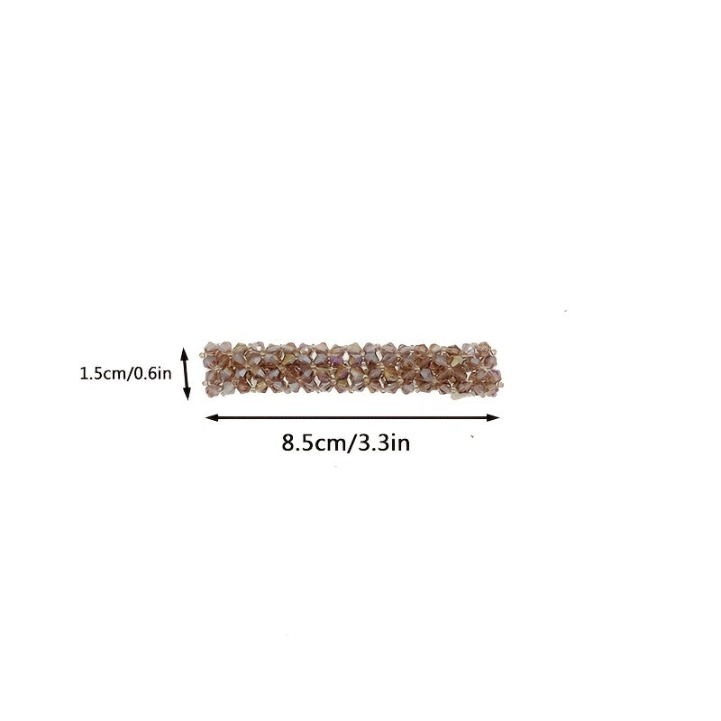 5PCS Glitter Rhinestone Hair Barrettes Fancy Crystal Bling Clips for Women