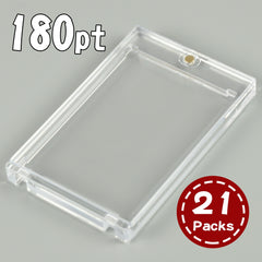 21pcs Magnetic Sports Card Holders Anti UV Transparent Cases