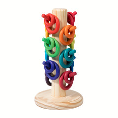 Rainbow Wooden Counting Tree Toy Educational Game Learning Toy
