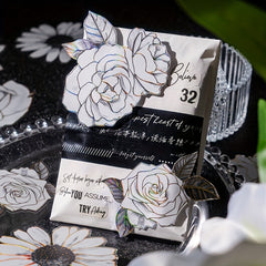 20 Sheets DIY Light Plant Flowers Stickers 9.4cm x 16.2cm