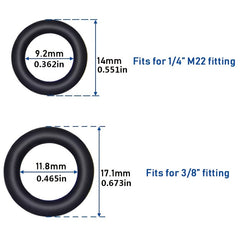 80pcs High Pressure Washer O ring 1/4 3/8 M22 Quick Connect Fitting Seal Rin