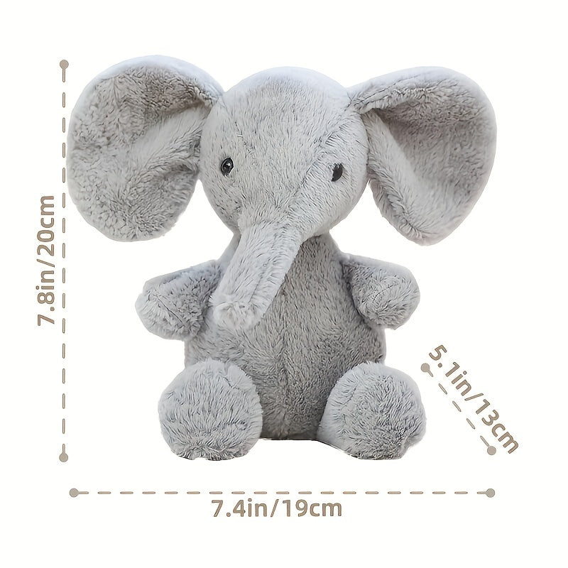 8in Elephant Plush Toy, Perfect Holiday Gift