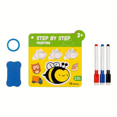 Step By Step Drawing Book - Reusable Doodle Set - Art Activities Drawing Gift