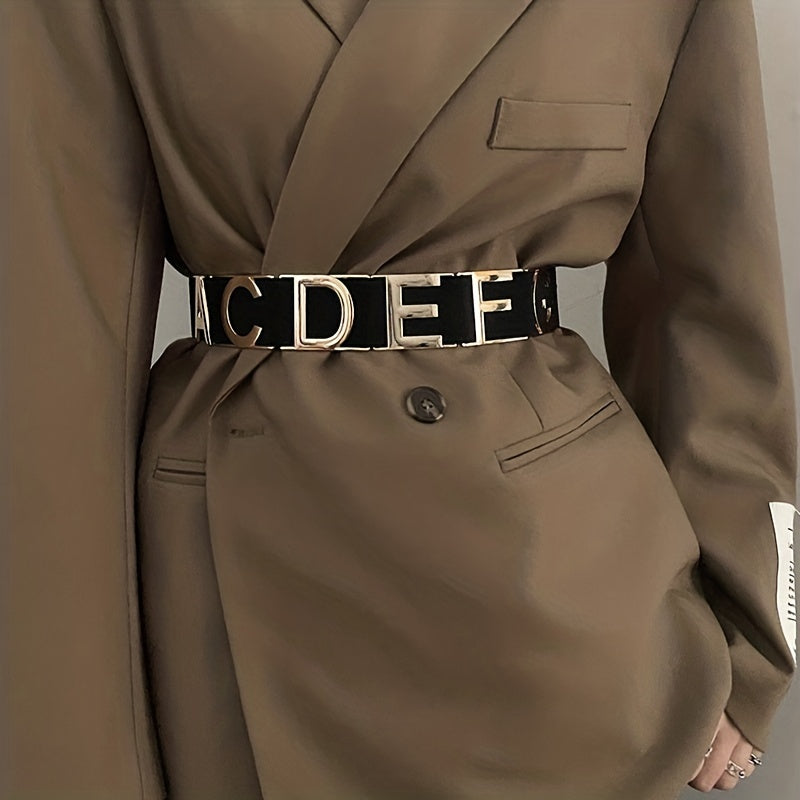 Solid Wide Waistband Vintage Dress Coat Girdle For Women