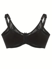  Contrast Mesh Underwire Non Padded Bow Front Bra