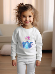 OERYUI Sweet Princess Print Crew Neck Pullover Top for Girls Boys
