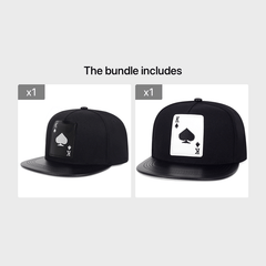 Men's Hip Hop Playing Card PU Leather Baseball Cap