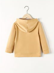 Girls' HI Greeting Print Hooded Sweatshirt Top