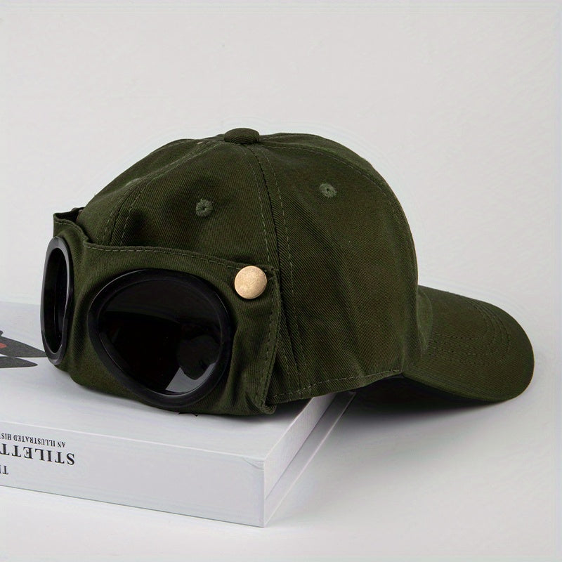 Vintage Aviator Sunglasses Baseball Cap Sun Hat Hip Hop Women