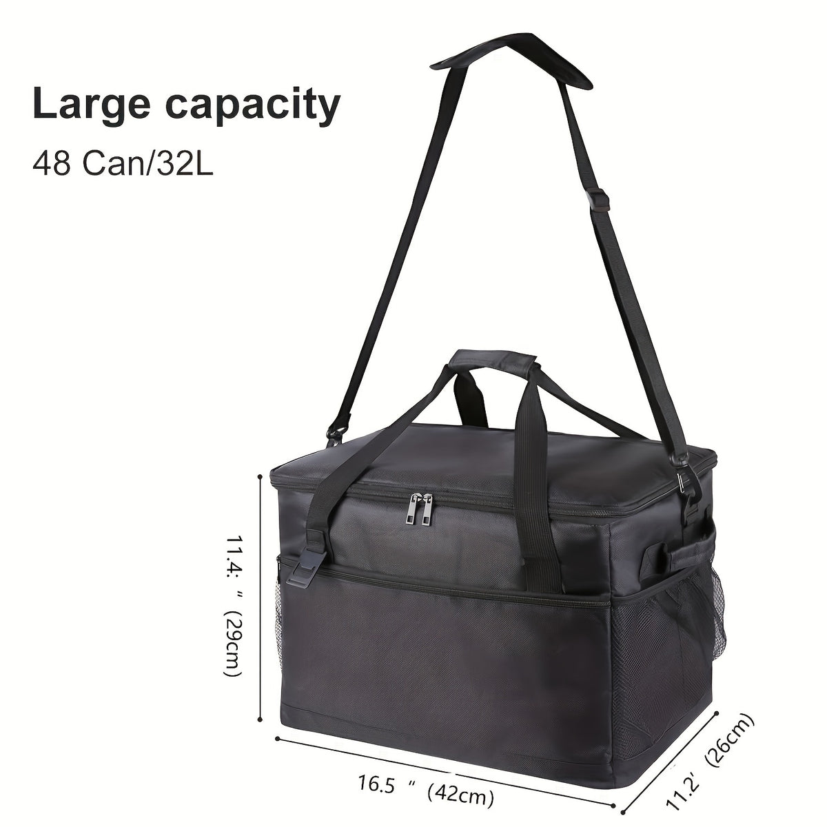 Cooler Bag Insulated Lunch Bag Adjustable Shoulder Strap