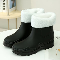 Women's Elastic Ankle Booties Mid Heel Chelsea Boots