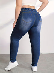  Drawstring Skinny Jeans with Pockets