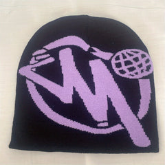 Jacquard Y2K Beanie Cap Hip Hop Knitted Hat