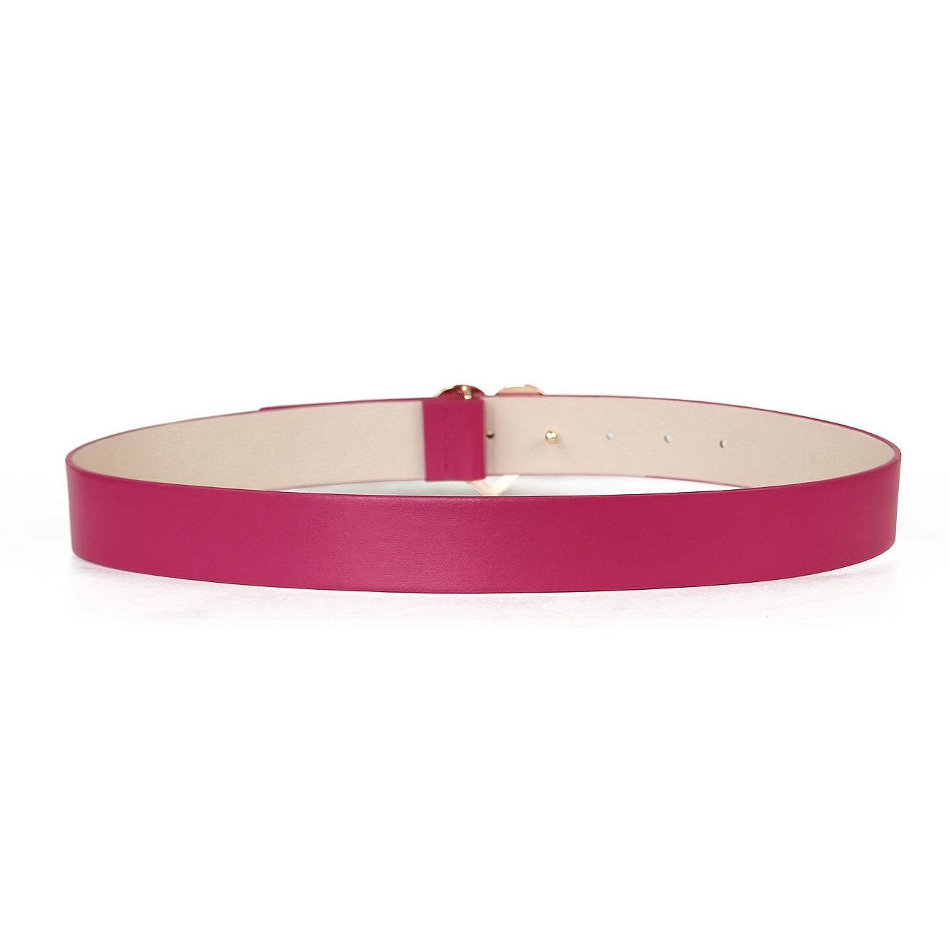 Y2K Rose Red PU Leather Belt Stylish Decorative Jeans Skirt Belt For Women