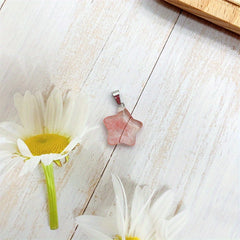 Natural Crystal Star Pendant Healing Gemstone Men