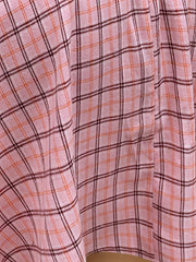  Grid Print A-line Mini Skirt