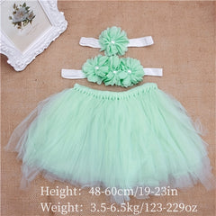 3 Piece Baby Girl Tutu Skirt Photo Props Set