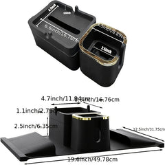 Silicone Armrest Hanging Bag with Cup Pad & Tissue Box