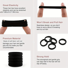 30 Seamless Thick Hair Band Elastic Hair Ties No Damage Ponytail Holder