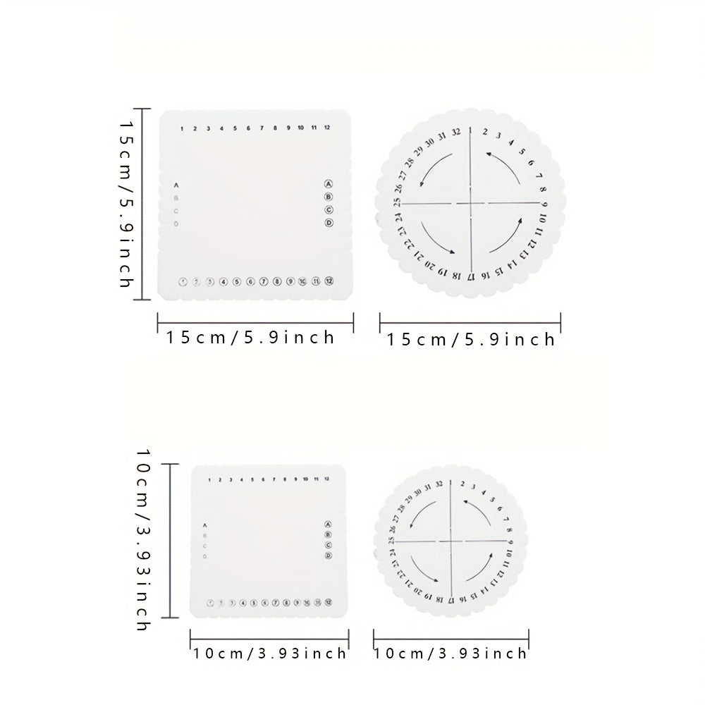 4pcs Beading Cord Disc Disk Braiding Weaving Plate Hand Bracelet Knitting Tools
