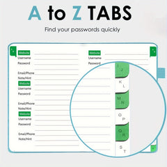 A6 Password Book Internet Address & Password Organizer