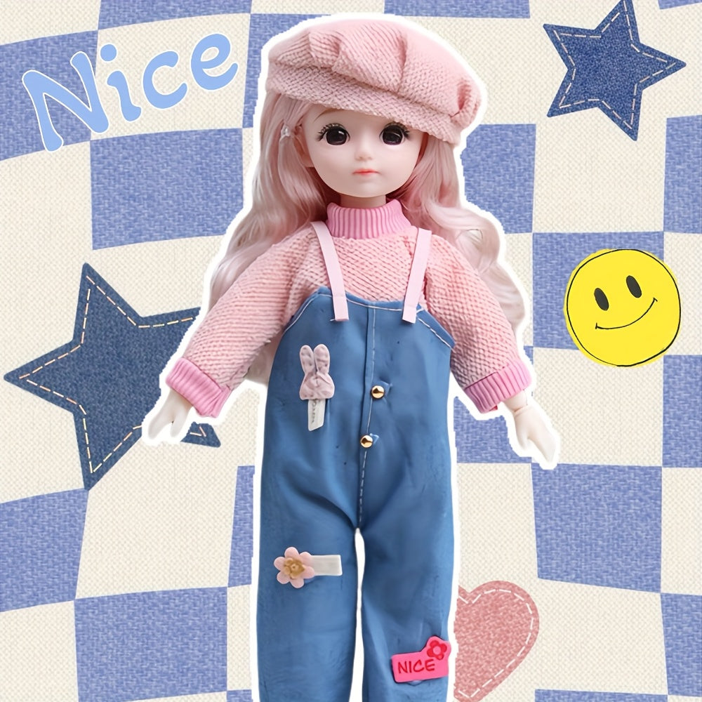 30Cm Doll Set Toy Gift Pink Party Outfit Birthday Gift