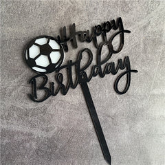 Basketball Football Theme Party Cupcake Cake Topper