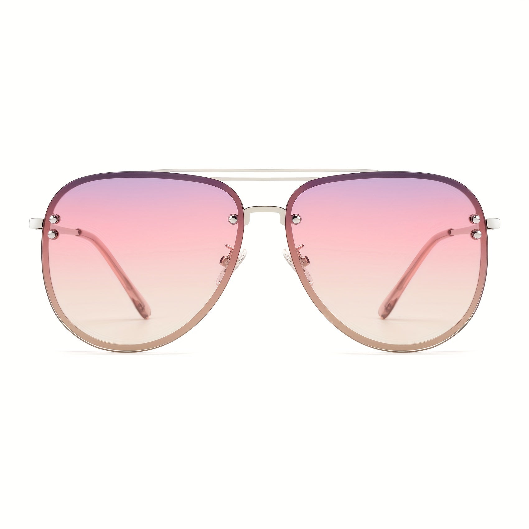OUWEN Oversized Aviator Sunglasses Womens Gradient Pink UV Protection