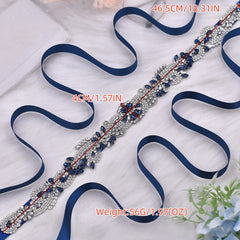 Adjustable Rhinestone Bridal Sash Vintage Style Body Chain - Wedding Accessory