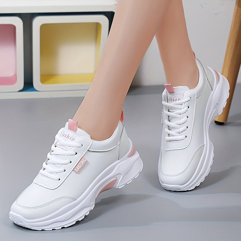 Women's Lace Up Low Top Running Shoes Outdoor Non Slip Sneakers