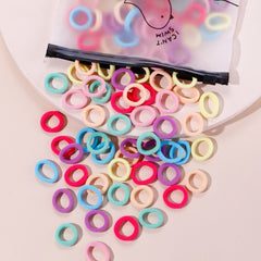 100pcs Seamless Baby Hair Ties Small Multicolor Hair Ties for Girls