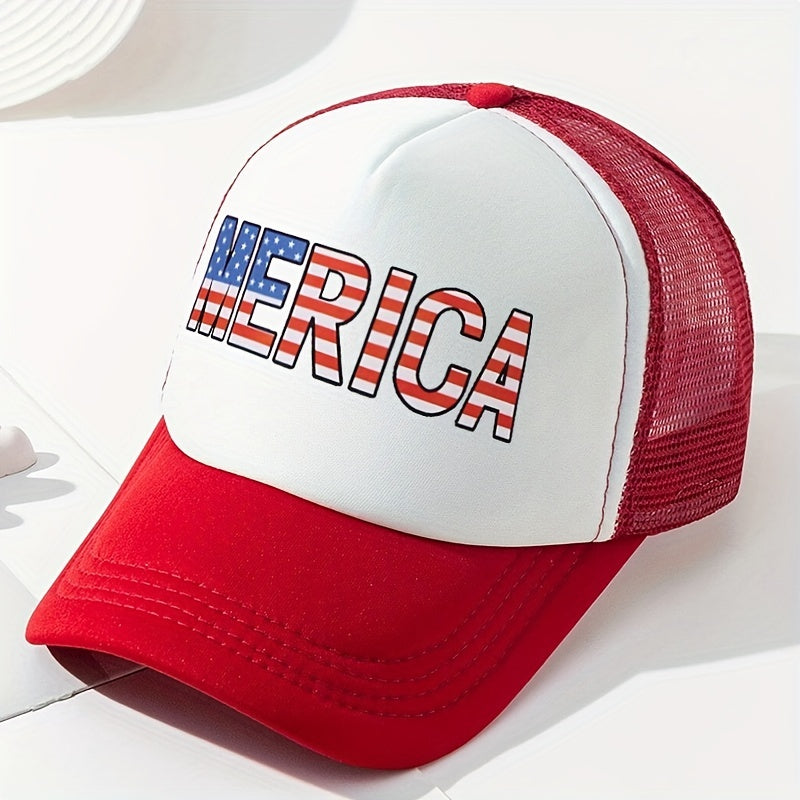 Unisex MERICA Printed Adjustable Baseball Cap for Outdoor Sport