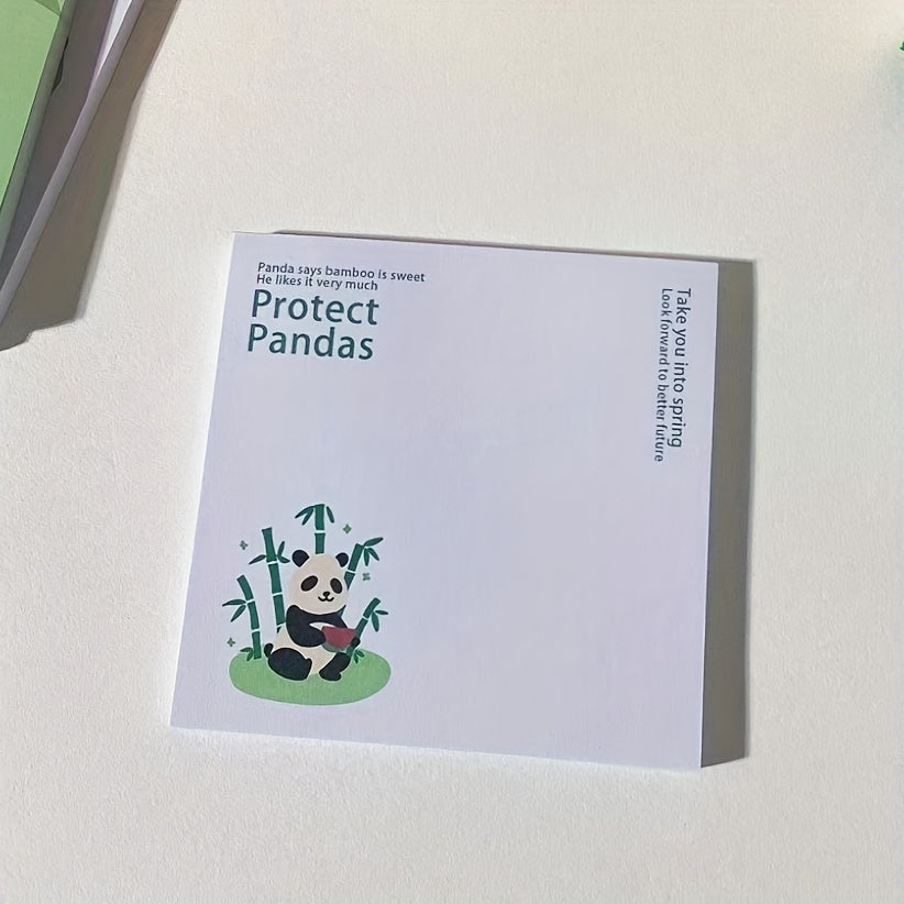 Panda Sticky Note Memo Pad 50 Pages Creative Square For Office Study Home Decor