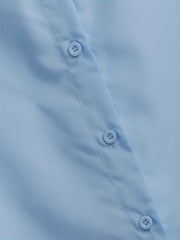 Solid Long Sleeve Button Up Shirt Top