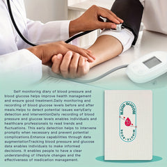 A5 Health Logbook: Blood Glucose, Pressure & Heart Rate