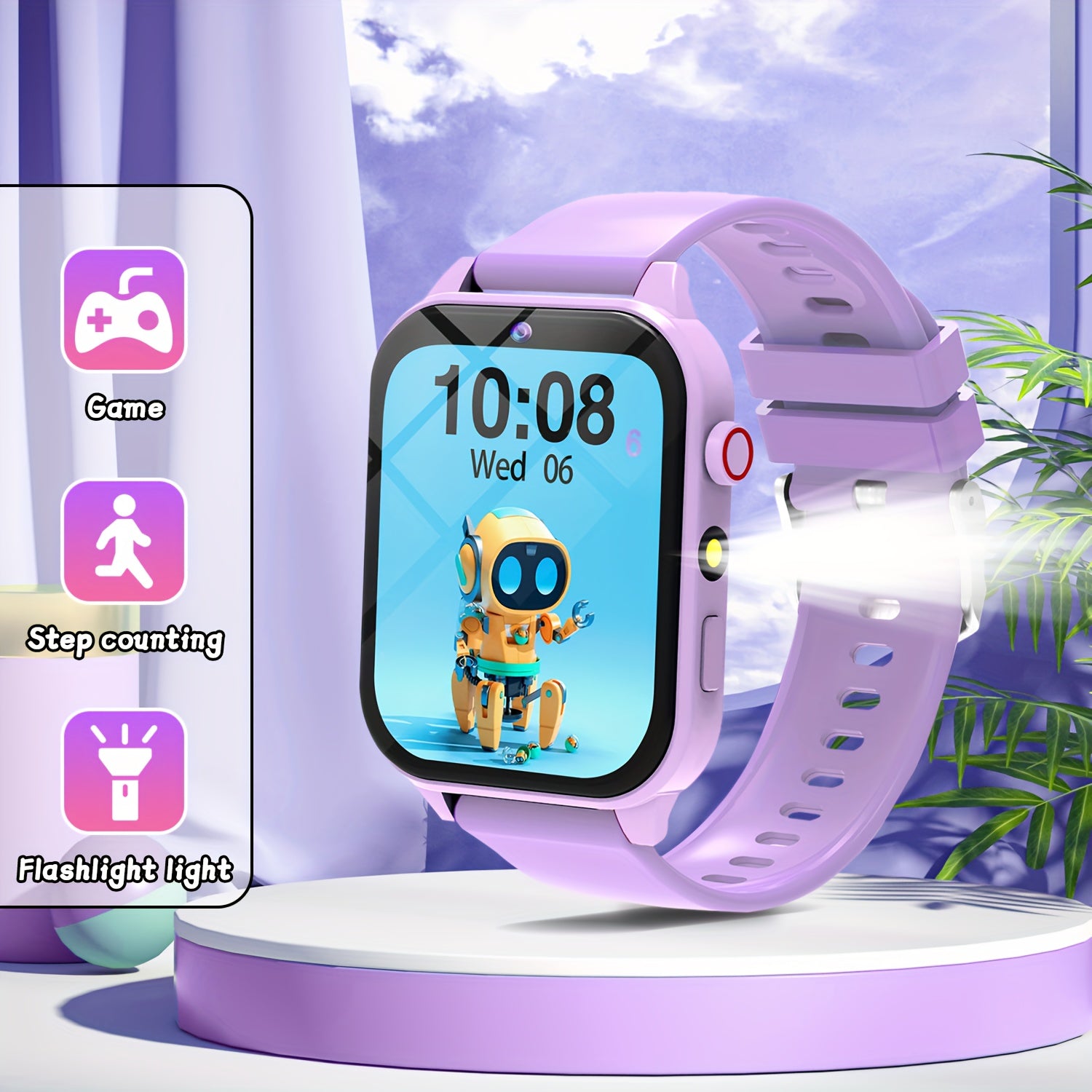 Smartwatch for Teens Game Watch with Educational Games Calculator Flashlight