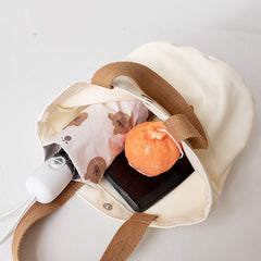 Flower Pattern Canvas Lunch Bag for Work & School