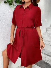  Short Sleeve Shirt Dress