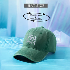 DOG MOM Washed Baseball Cap Vintage Women Sun Hats Distressed Sports Hat