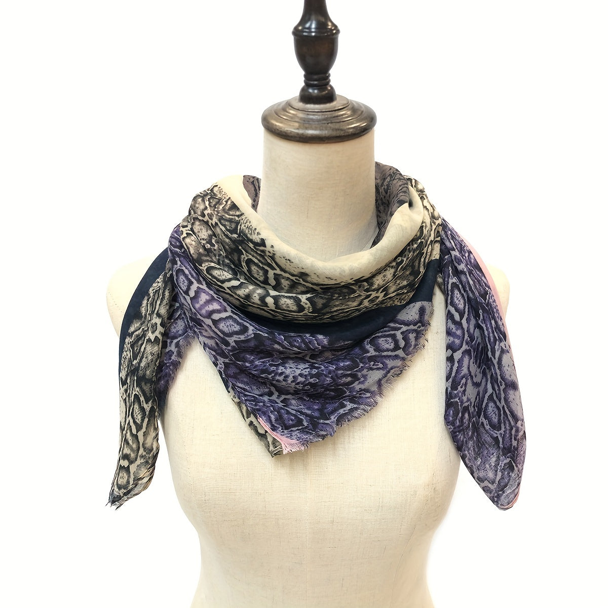 Vintage Breathable Print Scarf Sunproof Shawl for Spring & Summer